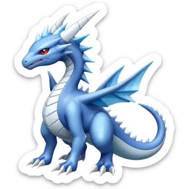 Amaura-Salamence-Dialga-Fakémon-hybrid-creature (full body)  sticker