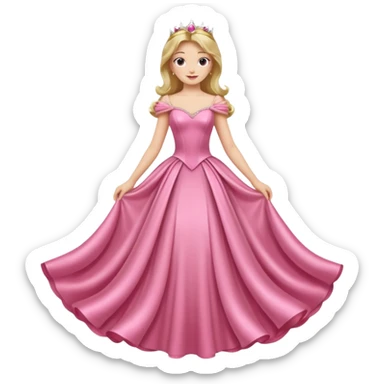 Full-length princess in a pink dress sticker