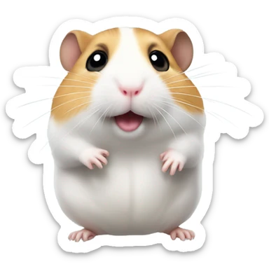 Hamster with tear falling from its eye sticker