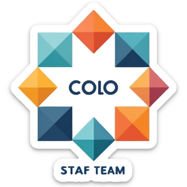 Staff team logo with name no faces sticker