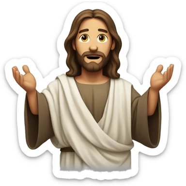 jesus christ shrugging  sticker