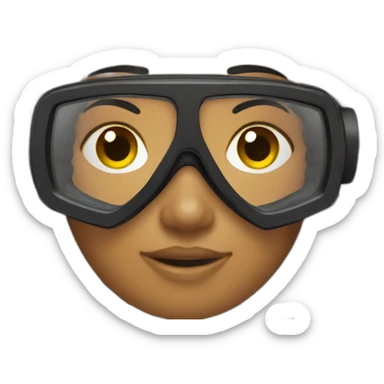 scuba diver female black sticker