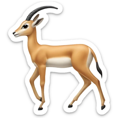 Gazelle with high heels sticker