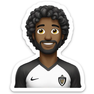 Homem usando Camisa do corinthians pardo cabelo grisalho e olhos castanhos sticker