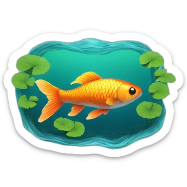 koifish in a pond sticker