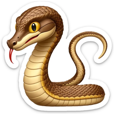 cobra is in its upright defensive posture sticker