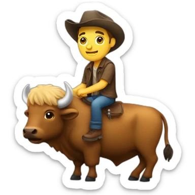 Guy on a buffalo sticker