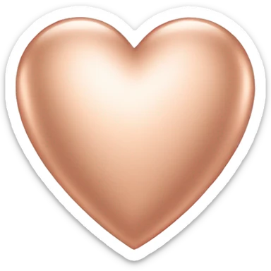 Rose gold heart sticker