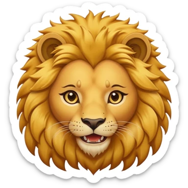 High resolution of a women lion sticker