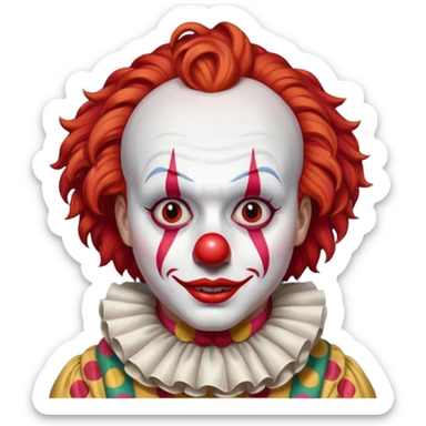 The clown from the movie IT sticker