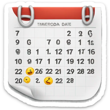 calendar date 22 listopada sticker