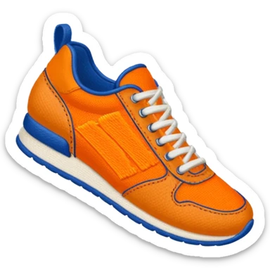 An embroidered patch showing the words "GO ONE MORE" and an orange runner's shoe sticker