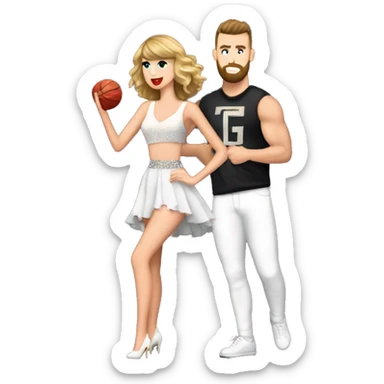 taylor swift performing eras tour with her boyfriend travis kelce sticker