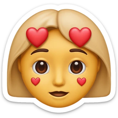 Shaking face emoji with hearts instead of eyes sticker