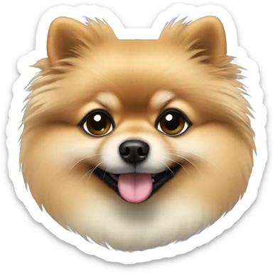 pomeranian with black muzzle sticker