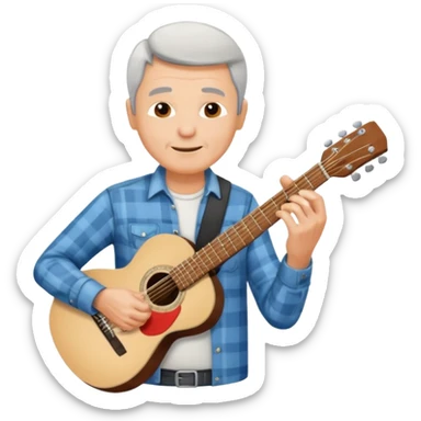 Gitarrist 60 Jahre, jung geblieben  sticker