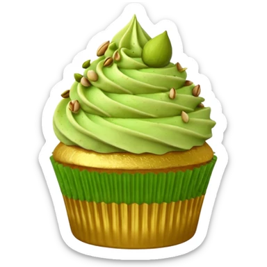 Vanilla honey pistachio cupcake sticker
