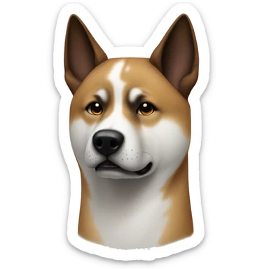 Fully Brindle no white Akita Inu skinny with no white sticker