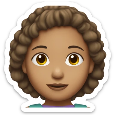 light skin tone brunette woman holding girl toddler sticker