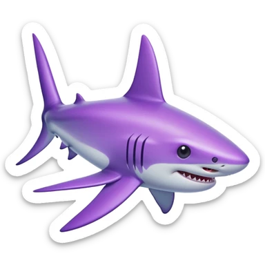 violet shark sticker