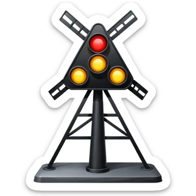 Railroad crossing light sticker