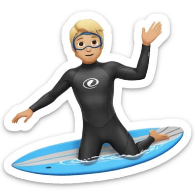 a blonde guy doing wingfoil sticker