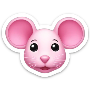 Pink mouse sticker