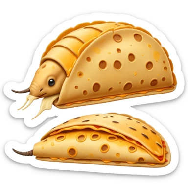 make a blend of a quesadilla and a armadillo sticker