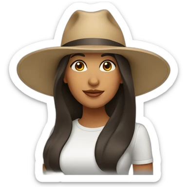 Latina with flat brim hat sticker