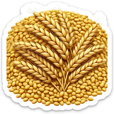 Carbohydrates food wheat sticker