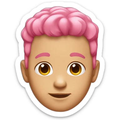 He was born with pink hair sticker