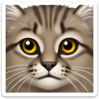 Brown Pallas' cat  sticker