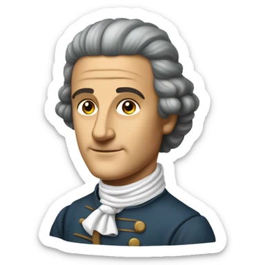 jean-jacques rousseau, young philosopher sticker