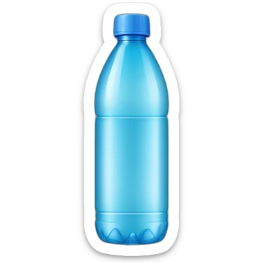 Water plastic bottle with blue pack sticker