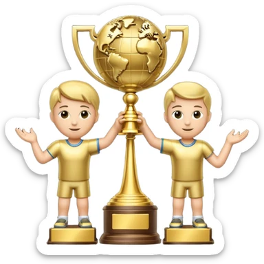 Create an airbnb category icon that looks like the world cup trophy sticker