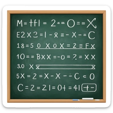 math formula on a chalkboard sticker