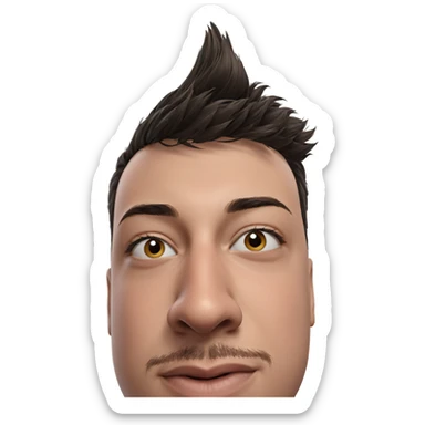 realistic portrait of boy sticker