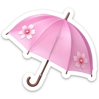 A cute Sakura umbrella sticker