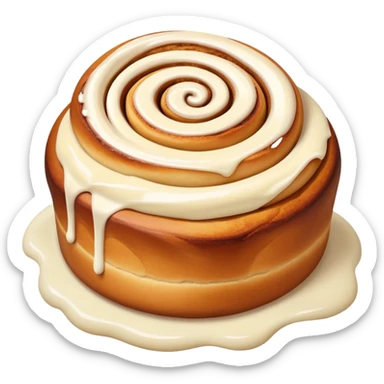 Cinnamon roll with cream sticker