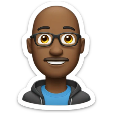 A man with an airpod sticker