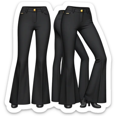 Bootcut black banding pants sticker