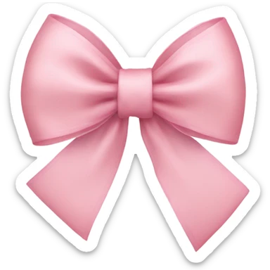 light pink ribbon bow sticker