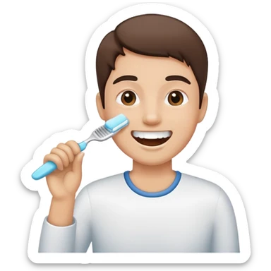 brushing teeth sticker