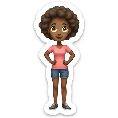 African-American female hands on hip with stern face ￼ sticker