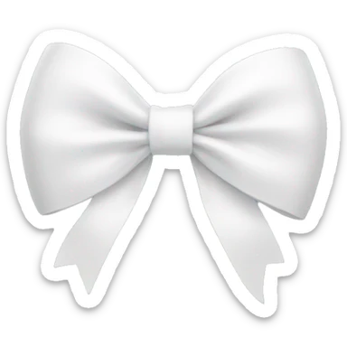 White bow sticker