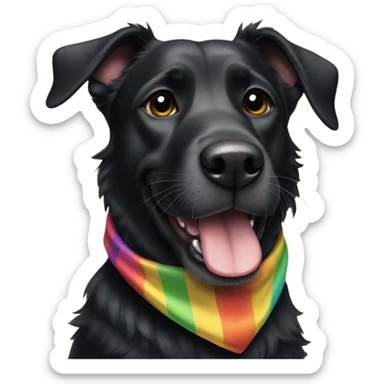 gay black dog sticker