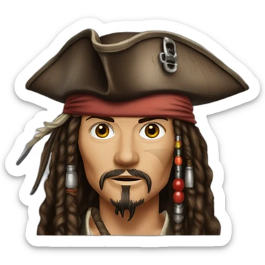 Johnny Depp Jack Sparrow sticker