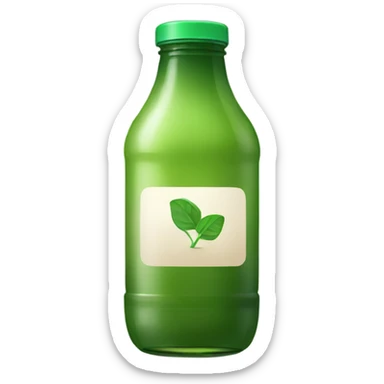 Bottled green juice sticker