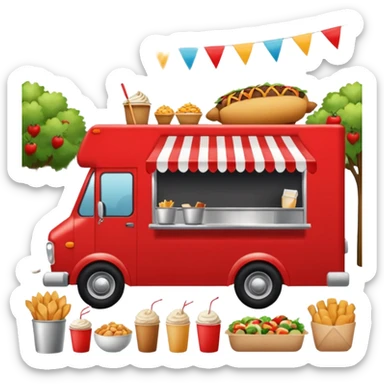 Festival Food Truck red sticker