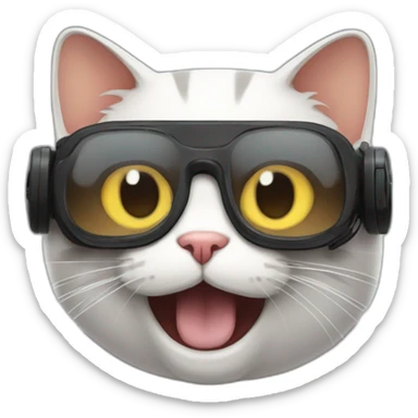 Cat jogando videogame sticker